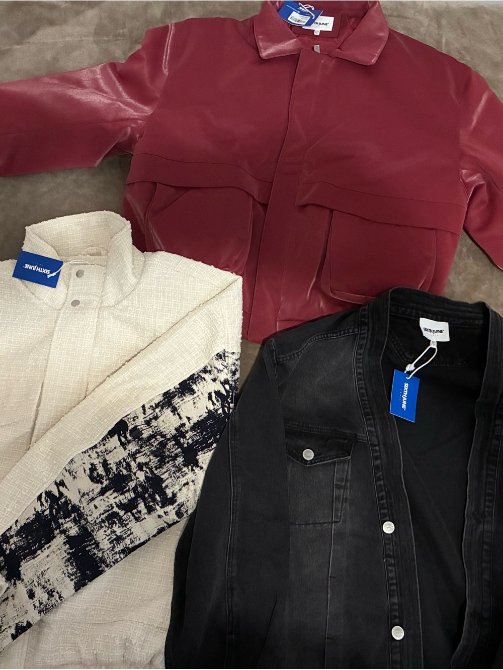LIMITED TIME ONLY SIXTH JUNE PARIS JACKET BUNDLE ALL 3 FOR $250